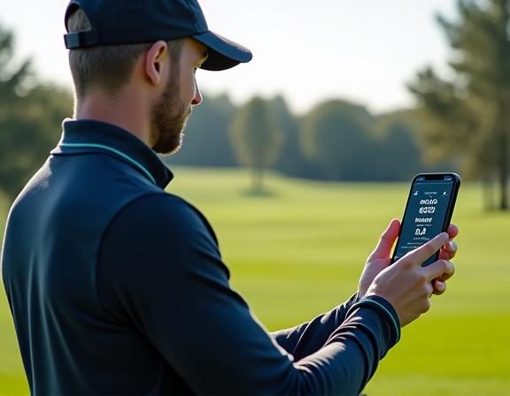 Moderne Golf-Technologie und digitale Innovation am Golfplatz